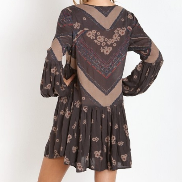 Free People "From Your Heart" Mini Dress in Midnight - Picture 7 of 7
